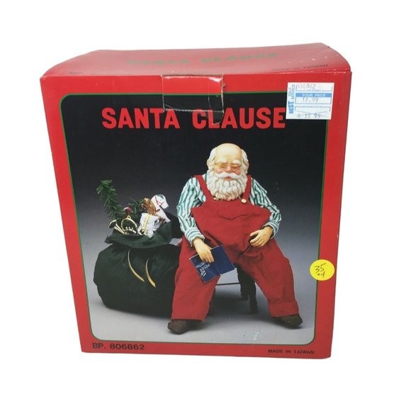 Vintage Sleeping Santa Clause Sitting On Chair With Sack of Toys Figurine- New i - Picture 4 of 10
